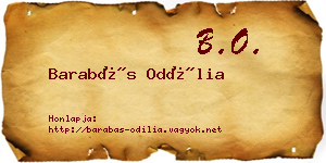 Barabás Odília névjegykártya